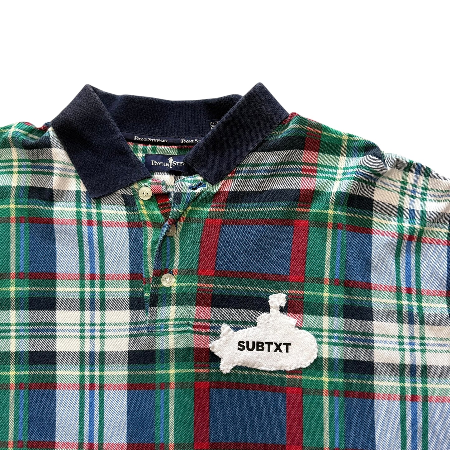 SUBTXT INDUSTRIES PLAID PAYNE STEWART MINI APPLIQUE - sustainable skate/golf shoe made with recycled Blumaka foam and premium leather.
