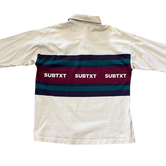 SUBTXT INDUSTRIES SIMPLE STRIPED RUGBY POLO - sustainable skate/golf shoe made with recycled Blumaka foam and premium leather.