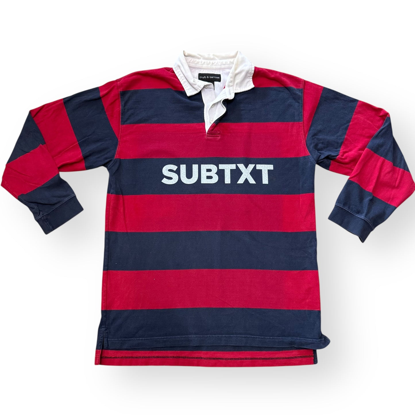 SUBTXT INDUSTRIES RED / BLUE SUBTXT RUGBY Large - sustainable skate/golf shoe made with recycled Blumaka foam and premium leather.