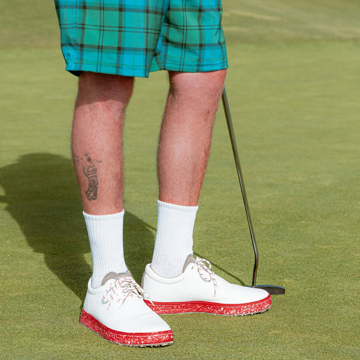 SUBTXT INDUSTRIES THE MACAW GOLF - sustainable skate/golf shoe made with recycled Blumaka foam and premium leather.
