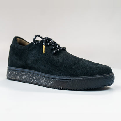 SUBTXT INDUSTRIES THE MACAW LOCAL BLACK - sustainable skate/golf shoe made with recycled Blumaka foam and premium leather.