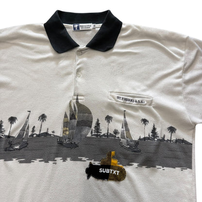 SUBTXT INDUSTRIES ST THOMAS SCENIC SUBTXT APPLIQUÉ POLO - sustainable skate/golf shoe made with recycled Blumaka foam and premium leather.