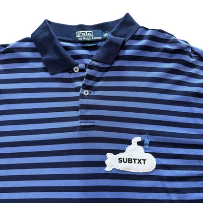 SUBTXT INDUSTRIES BLUE STRIPE RALPH x SUBTXT APPLIQUÉ - sustainable skate/golf shoe made with recycled Blumaka foam and premium leather.