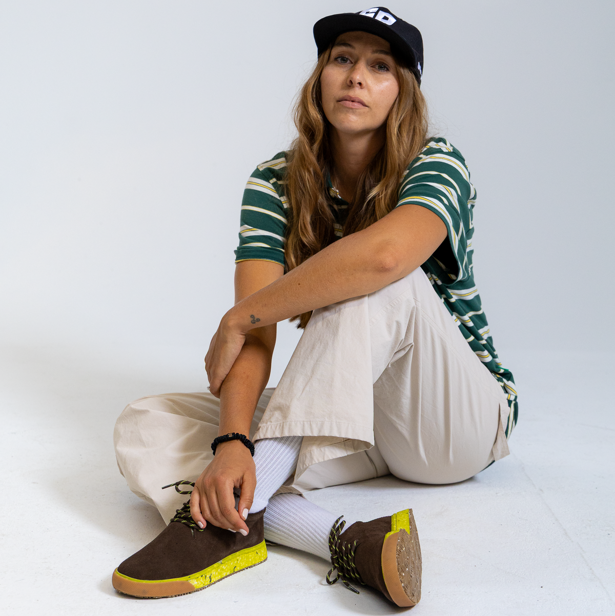 SUBTXT INDUSTRIES THE MACAW SKATE - sustainable skate/golf shoe made with recycled Blumaka foam and premium leather.