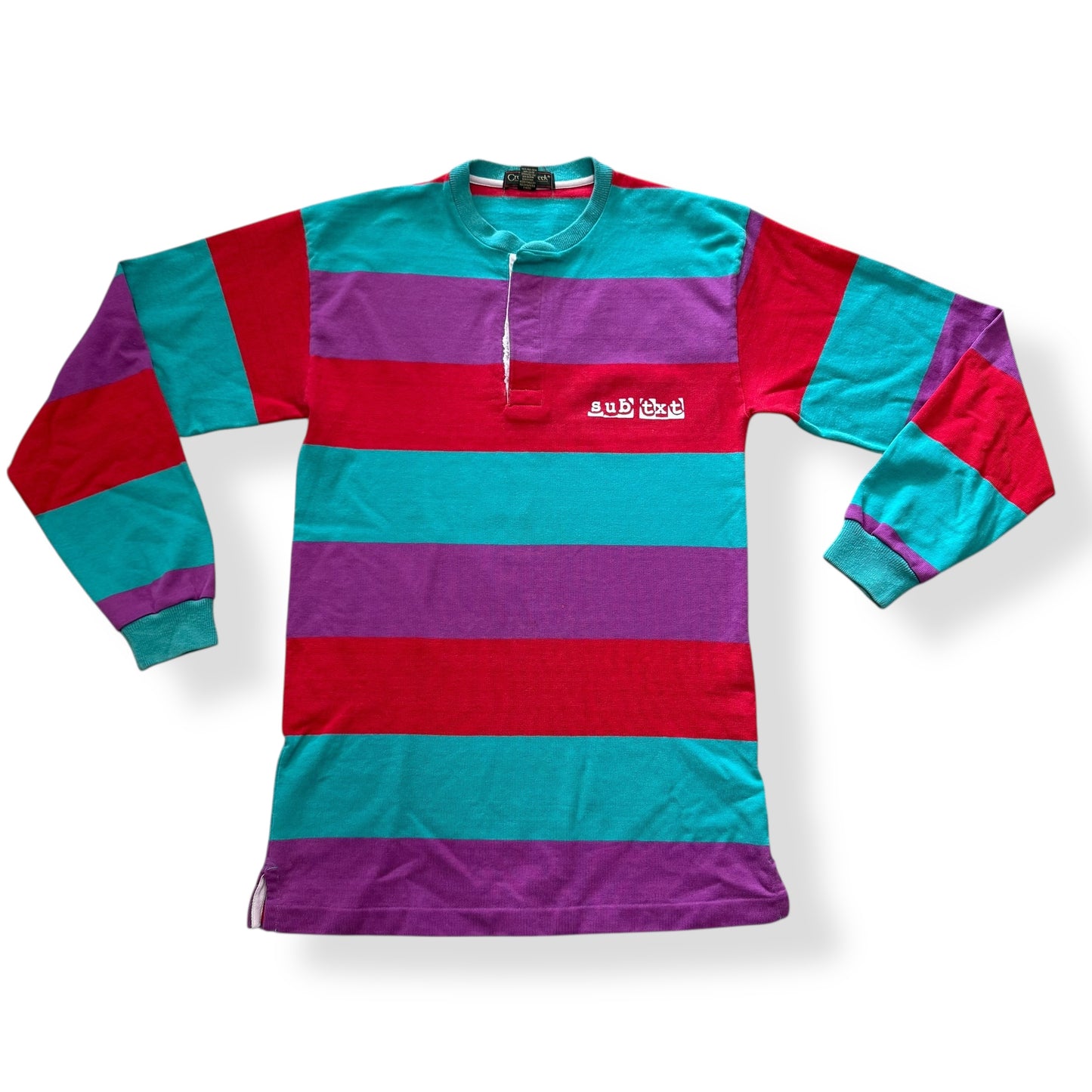 SUBTXT INDUSTRIES CROSS CREEK x SUBTXT STRIPED LONG SLEEVE M - sustainable skate/golf shoe made with recycled Blumaka foam and premium leather.