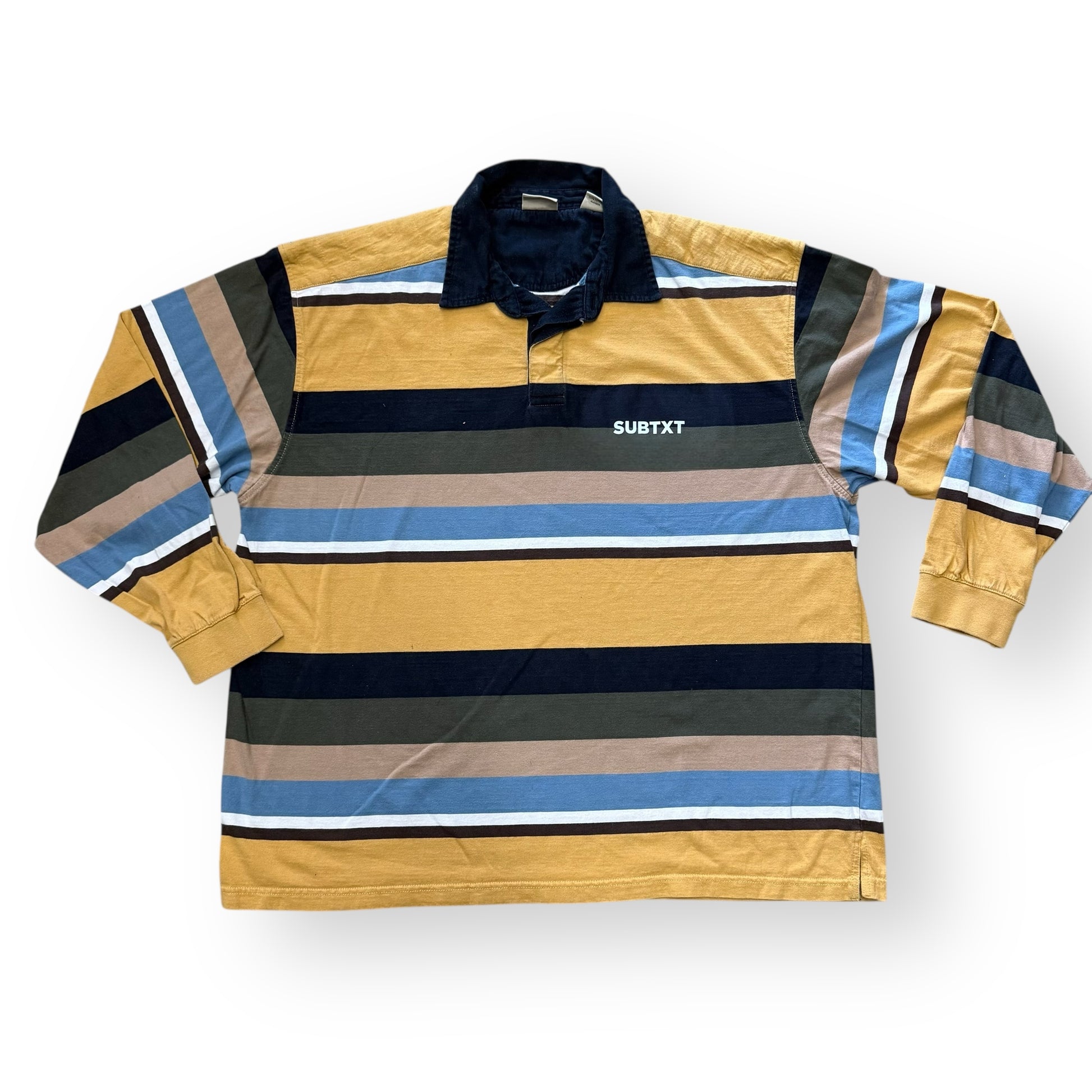 SUBTXT INDUSTRIES MULTI-COLOR STRIPED SUBTXT LONG SLEEVE - sustainable skate/golf shoe made with recycled Blumaka foam and premium leather.