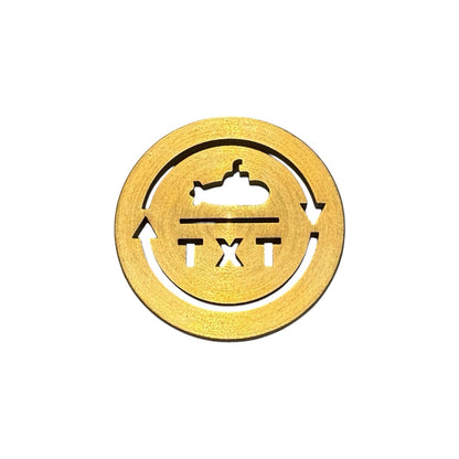 SUBTXT INDUSTRIES GOLD PLATED OG LOGO BALL MARKER - sustainable skate/golf shoe made with recycled Blumaka foam and premium leather.