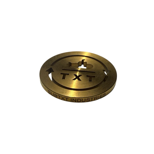 SUBTXT INDUSTRIES GOLD PLATED OG LOGO BALL MARKER - sustainable skate/golf shoe made with recycled Blumaka foam and premium leather.