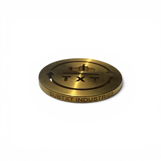 SUBTXT INDUSTRIES GOLD PLATED OG LOGO BALL MARKER - sustainable skate/golf shoe made with recycled Blumaka foam and premium leather.