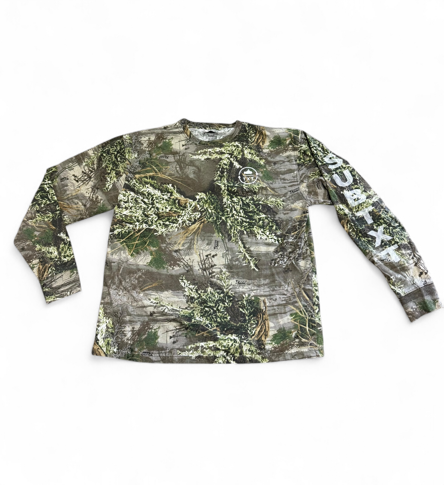 SUBTXT INDUSTRIES CAMO SUBTXT OG LONG SLEEVE - FROSTED PINE (1 of 1) - sustainable skate/golf shoe made with recycled Blumaka foam and premium leather.