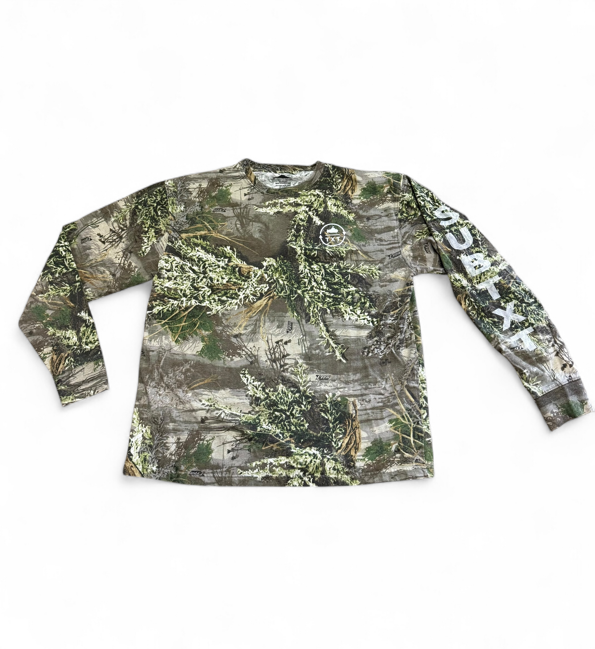 SUBTXT INDUSTRIES CAMO SUBTXT OG LONG SLEEVE - FROSTED PINE (1 of 1) - sustainable skate/golf shoe made with recycled Blumaka foam and premium leather.