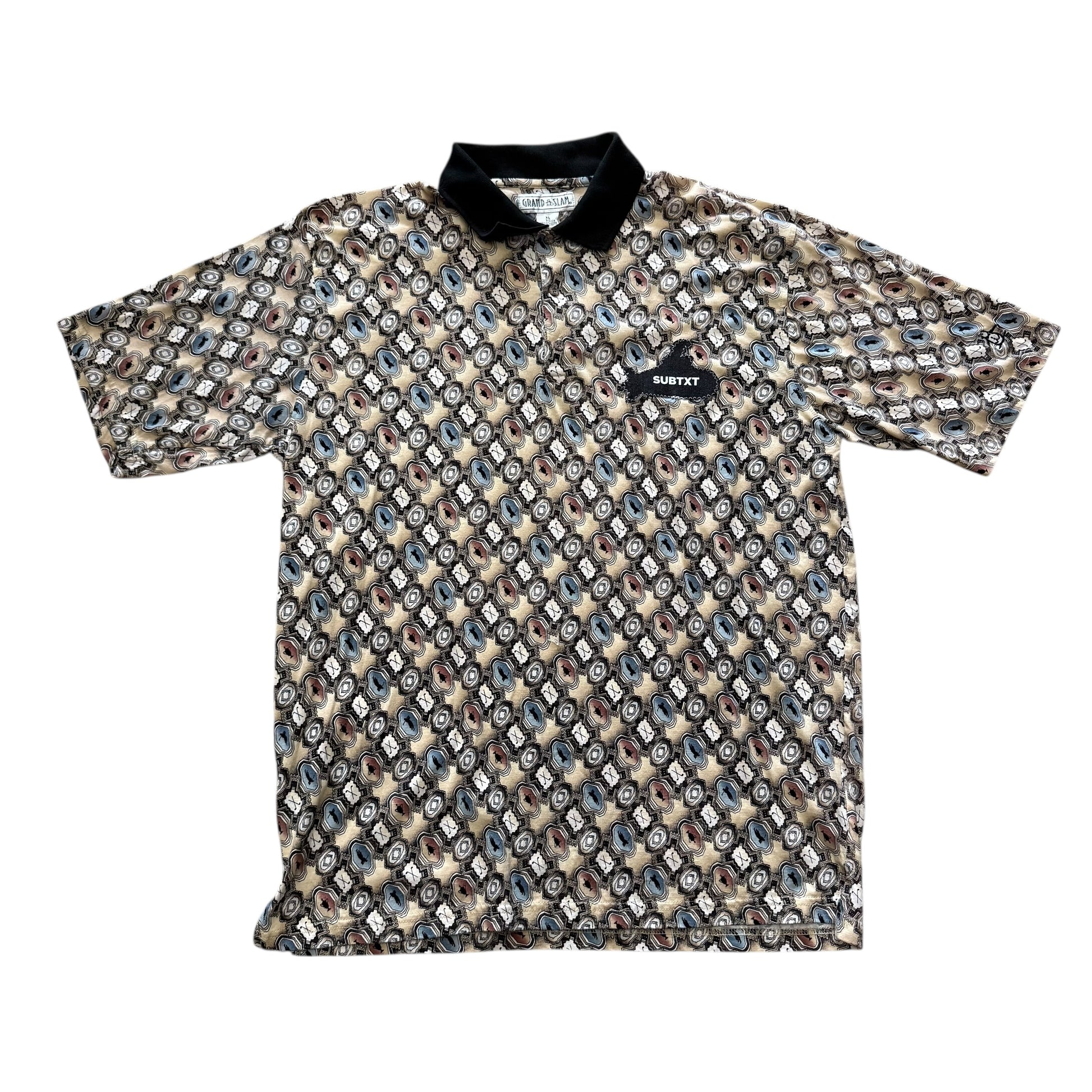 SUBTXT INDUSTRIES GRAND SLAM MOSAIC SUBTXT APLLIQUÉ POLO L - sustainable skate/golf shoe made with recycled Blumaka foam and premium leather.