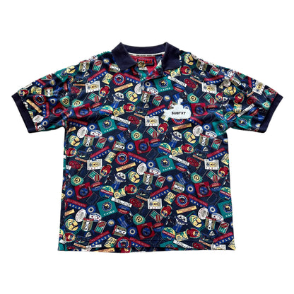 SUBTXT INDUSTRIES TRAVEL STAMP VINTAGE SUBTXT APPLIQUÉ POLO M L - sustainable skate/golf shoe made with recycled Blumaka foam and premium leather.