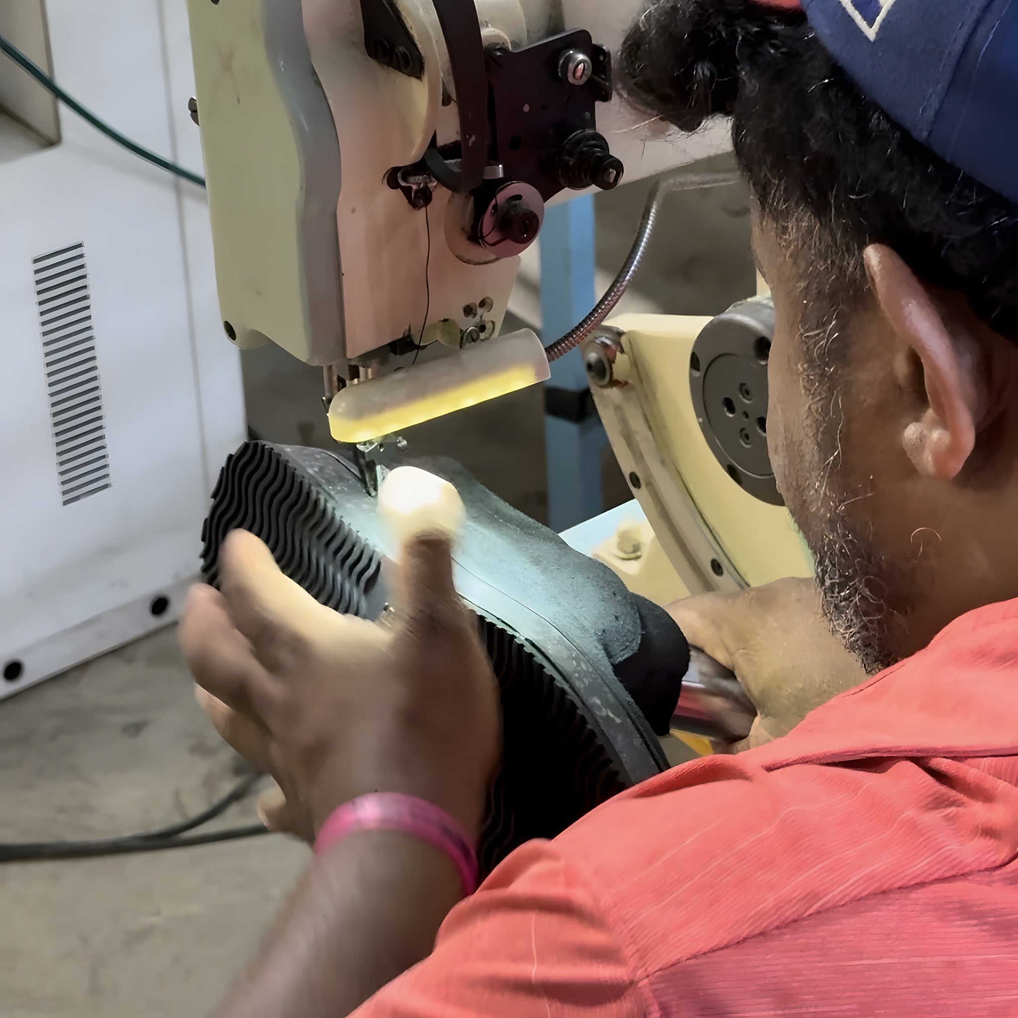 Stitching a MACAW outsole at DMG International