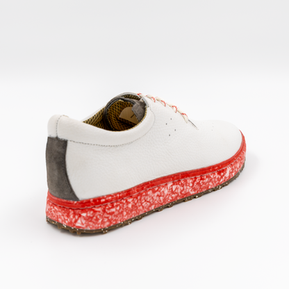 SUBTXT INDUSTRIES THE MACAW GOLF - sustainable skate/golf shoe made with recycled Blumaka foam and premium leather.